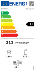 SAMSUNG Samsung RB38A6B1DS9/EF alulfagyasztós hűtőszekrény