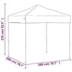 Vidaxl krémszínű összecsukható partisátor 2 x 2 m 93494