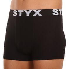 Styx Nagyméretű fekete férfi boxeralsó sport gumi (R960) - méret XXXL