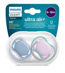 Philips Avent Ultra air semleges 6-18m-es lány cumi kék, 2db