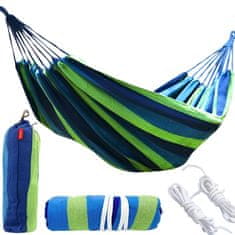 LIVEFY Hammock függőágy 260x150cm, kék/zöld