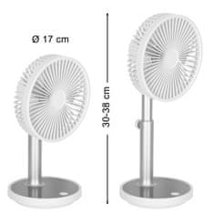 LIVEFY Desk vezeték nélküli asztali ventilátor 30cm, fehér