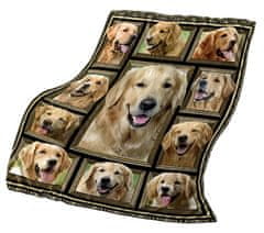 EXCELLENT Mikro plüss meleg takaró 130x150 cm - Golden Retriever