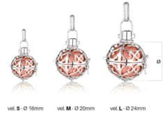 Engelsrufer Ezüst medál Angyalharang rózsaszín csengővel ER-16 (Átmérő 1,6 cm)