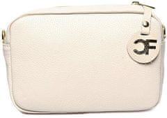 Carla Ferreri Női bőr crossbody kézitáska CF1906 Beige