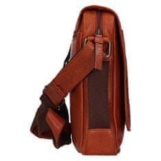 Lagen Férfi bőr crossbody táska 290603 COGNAC