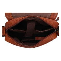 Lagen Férfi bőr crossbody táska 290603 COGNAC