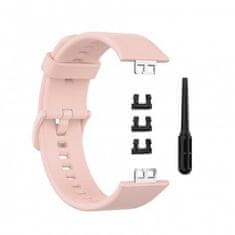 BStrap Silicone szíj Huawei Watch Fit, sand pink