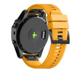 BStrap Silicone Acton szíj Garmin Fenix 5, yellow amber