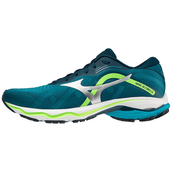 Mizuno Wave Ultima 13 férfi futócipő, fehér/kék/zöld, nagy 46.5