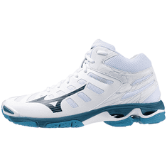 Mizuno Wave Voltage MID Férfi röplabdacipő, fehér/kék, méret 42.5