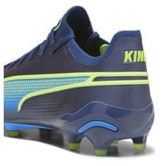 Puma King Ultimate FG/AG Férfi futballcipő, kék-navy/zöld, méret 42.5