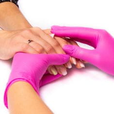 MAXTER GLOVE Nitrile púdermentes kesztyű, rózsaszín, 100 db, méret M