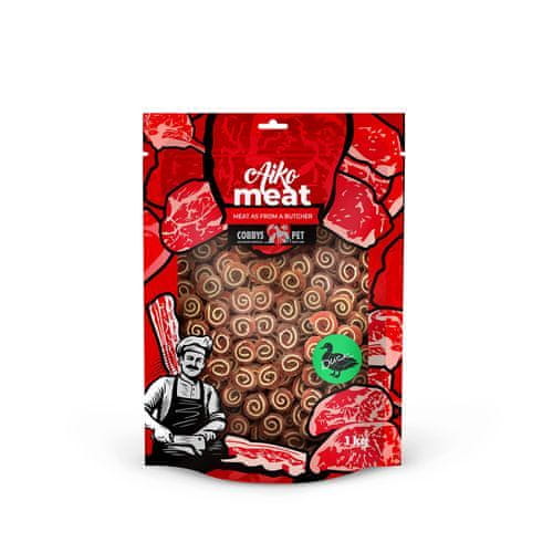 COBBYS PET AIKO Meat szárított kacsa és tőkehal mini tekercsek 1kg