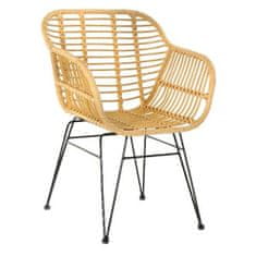 NEW Scaun de grădină DKD Home Decor Rattan fém (57 x 62 x 81 cm)