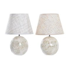 NEW DKD Home Decor 25W bézs arany krém 220 V Shabby Chic asztali lámpa (25 x 25 x 37 cm) (2 db)