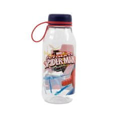 Stor Műanyag palack szilikon hurokkal SPIDERMAN, 460ml, 15539