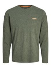 Jack&Jones Plus Férfi póló JJALVIS Standard Fit 12265178 Kombu Green (Méret 7XL)