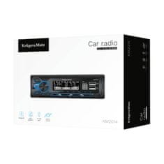 Krüger&Matz 12V 1DIN autórádió LCD 4x15W MP3 2x USB Bluetooth RCA + távirányító