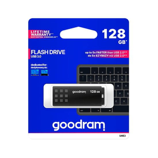 GoodRam USB 3.0 memóriakártya 128 GB UME3 fekete