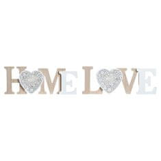 NEW DKD Home Decor Love Home Fa MDF fénydekoráció (42,5 x 4 x 15 cm) (2 db)