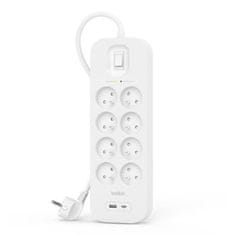 Belkin SURGE 8OT 900J, 18W, USB A+C, pol.