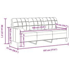 Vidaxl 3 személyes rózsaszín bársony kanapé díszpárnákkal 180 cm 3278232