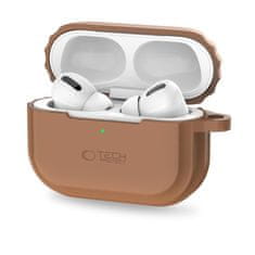 TKG Airpods Pro 2 tartó: Tech- Protect - AirPods Pro 2 tartó - barna szilikon tok, pánttal