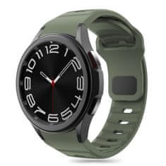 Tech-protect Silicone Line szíj Samsung Galaxy Watch 4 / 5 / 5 Pro / 6 / 7 / FE, olive