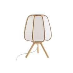 NEW Asztali lámpa DKD Home Decor Fehér Naraven Bambusz 50 W 220 V 23 x 23 x 35 cm 23 x 23 x 35 cm