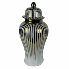 NEW DKD Home Decor Porcelán bögre arany fehér keleti (20 x 20 x 43 cm)