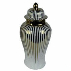 NEW DKD Home Decor Porcelán bögre arany fehér keleti (16 x 16 x 34 cm)