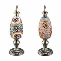 NEW Asztali lámpa DKD Home Decor Crystal Mosaic Metal Colored Arabec (2 db) (15 x 15 x 46 cm)