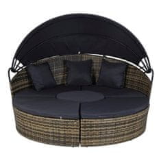 NEW Kerti ágy DKD Home Decor Sötétbarna Alumínium Acél Szintetikus rattan 175 x 175 x 145 cm