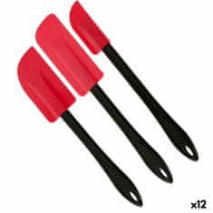 NEW Spatula készlet Piros Fekete polipropilén (12 db)