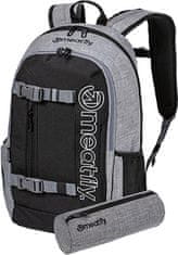 MEATFLY Hátizsák Basejumper Grey Heather / Black