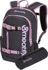 MEATFLY Hátizsák Basejumper Pink / Charcoal Heather