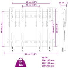 Vidaxl fali TV-állvány 14"-42" képernyőhöz max VESA 200 x 200 mm 30 kg 379568