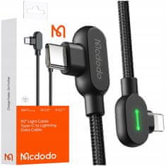 Mcdodo Mcdodo Szög Kábel 90° Usb-C Villám Kétirányú Iphone 13 14 Led 2M