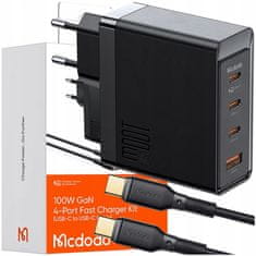 Mcdodo Mcdodo Gyorstöltő Gan Macbook 4X Usb-C Usb 100W Kábel 2M