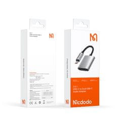 Mcdodo Mcdodo Adapter 2X Usb-C Adapter Usb Típusú C Kábel Samsung Alma Dac-Kal