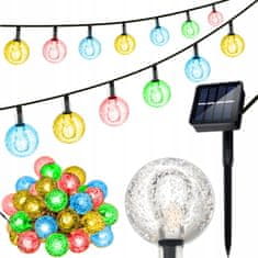 Malatec LED RGB 10 kültéri napelemes díszfüzér IP44 6m 7 funkciós