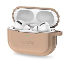 TKG Airpods Pro 2 tartó: Tech- Protect - AirPods Pro 2 tartó - világosbarna szilikon tok, pánttal