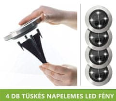 4 db BELL HOWELL Napelemes LED lámpa - sárga fény