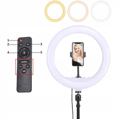 LIVEFY RL-16 Selfie LED körfény + állvány 2,2m, fekete