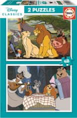 EDUCA Disney Animals puzzle 2x48 darab