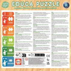 EDUCA Disney hercegnők fából készült puzzle: Moana és Hófehérke 2x50 darab