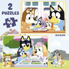 EDUCA Bluey 2 az 1-ben tokos puzzle (48 darab)