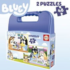 EDUCA Bluey 2 az 1-ben tokos puzzle (48 darab)