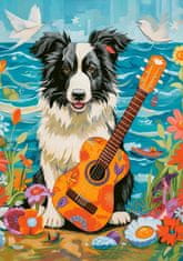 Castorland Puzzle Collie, gitár és tenger 100 darab